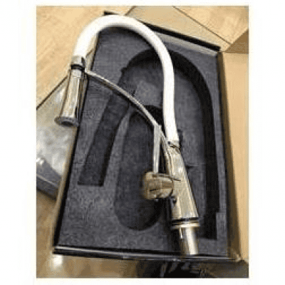 VÒI RỬA BÁT NÓNG LẠNH CẦN MỀM TRẮNG KB 604