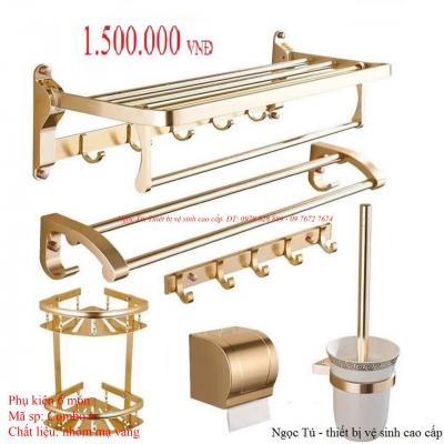 Phụ kiện 6 món nhôm mạ vàng