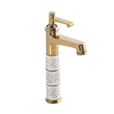 Vòi thân cao mạ vàng bọc sứ OS03