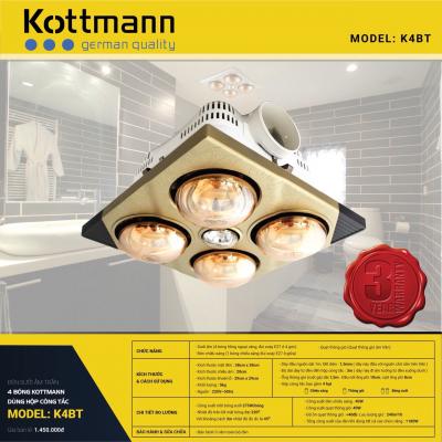 Đèn sưởi 4 bóng Kottmann – loại âm trần