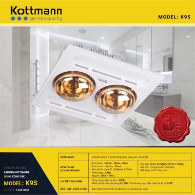 Đèn sưởi 2 bóng Kottmann âm trần