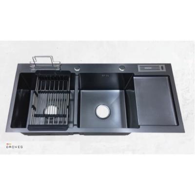 CHẬU RỬA BÁT NANO, CÀI DAO, GIÁ ĐỂ THỚT GRBC10048NCDT (100x48 cm)