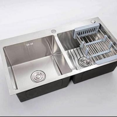 Chậu rửa bát 2 hố cân GROVES Sus 304 (KT 82x45)