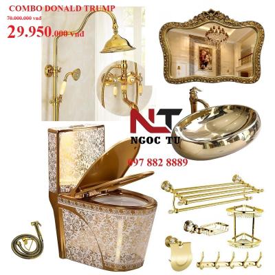 Combo phòng tắm mạ vàng Donald Trump