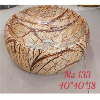 Chậu tròn nâu vân đá GRL 133