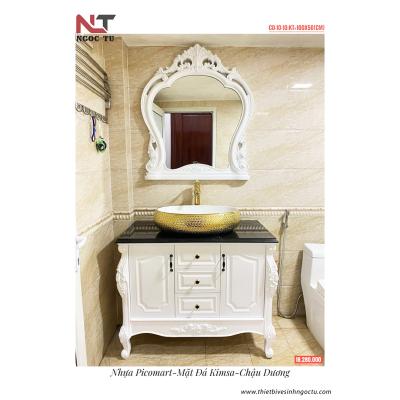Bộ Tủ Chậu Lavabo Tân Cổ Điển CD-10-10 - Vẻ Đẹp Quyền Quý Với Sự Kết Hợp Màu Sắc Đỉnh Cao