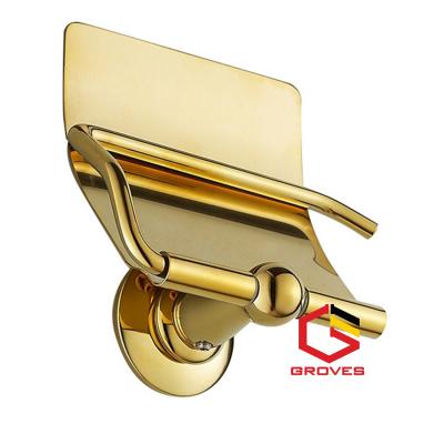 Lô giấy vệ sinh hở chân tròn mạ vàng Glg08