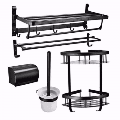 Phụ kiện phòng tắm 5 món màu đen