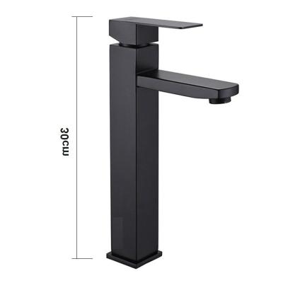 Vòi rửa mặt màu đen thân cao GR 6005D